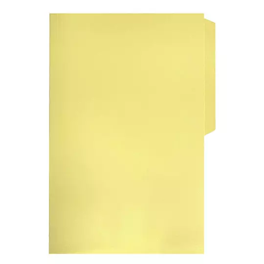 Folder manila Oxford oficio color amarillo ceja 1/2 caja con 100 pzas