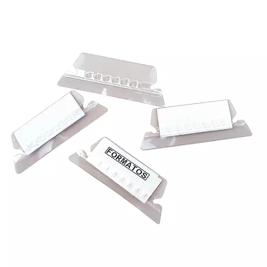 Jinetes para folder colgante Pendaflex color transparente bolsa con 25 pzas
