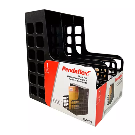 Archivo con divisiones Oxford color negro 30.5 x 22.9 x 27 cm