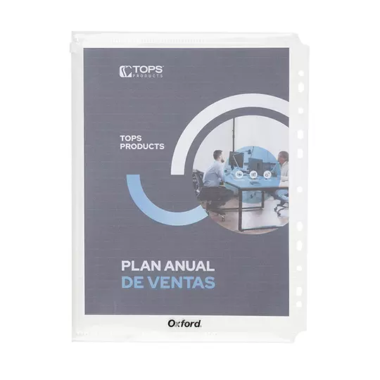 Sobre plástico para carpeta Oxford cartatransparente con zip 1 pieza