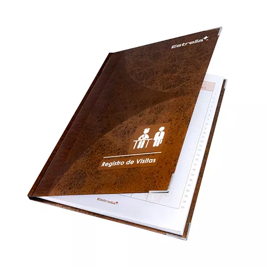 Libro de registro de visitas estrella.