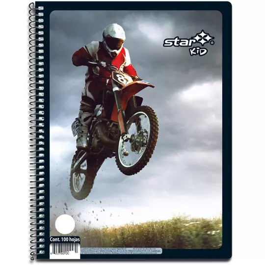 Cuaderno profesional star kid Estrella cuadro grande 7 mm 100 hojas