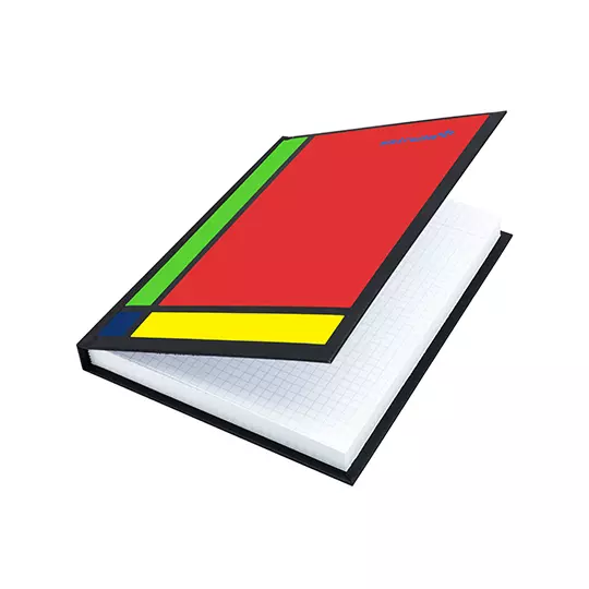 Libreta 1/4 pasta dura forma francesa Estrella cuadro chico 5 mm 192 hojas
