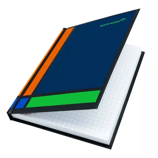 Libreta 1/4 pasta dura forma francesa Estrella cuadro grande 7 mm 192 hojas