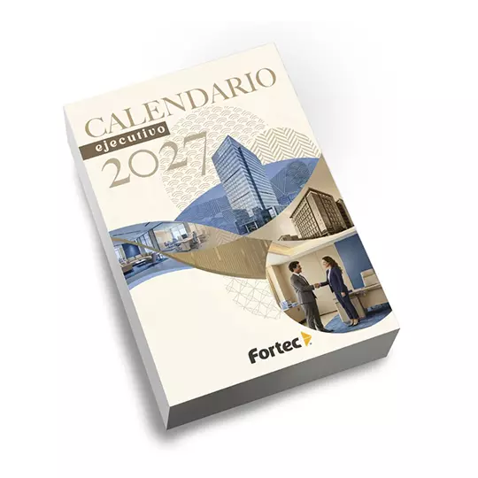 Calendario Ejecutivo Fortec 2027 de 9.5 x 13.5 cm