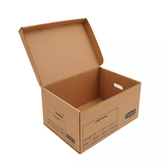 Caja de archivo de cartón Fortec oficio con tapa incluida