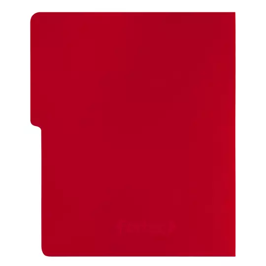 LM-Carpeta pressboard con broche Fortec carta color rojo, paquete c/10 pzas