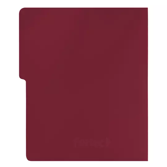 Carpeta pressboard con broche Fortec carta color caoba, paquete con 10 piezas