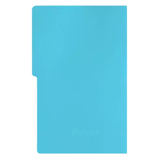 Carpeta pressboard con broche Fortec oficio color azul claro paquete c/10 pzs