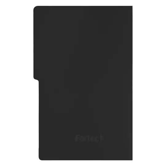 Carpeta pressboard con broche Fortec oficio color negro, paquete c/10 pzas