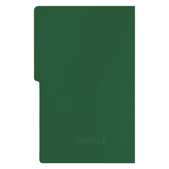 Carpeta pressboard con broche Fortec oficio color verde obscuro, c/10 pzas
