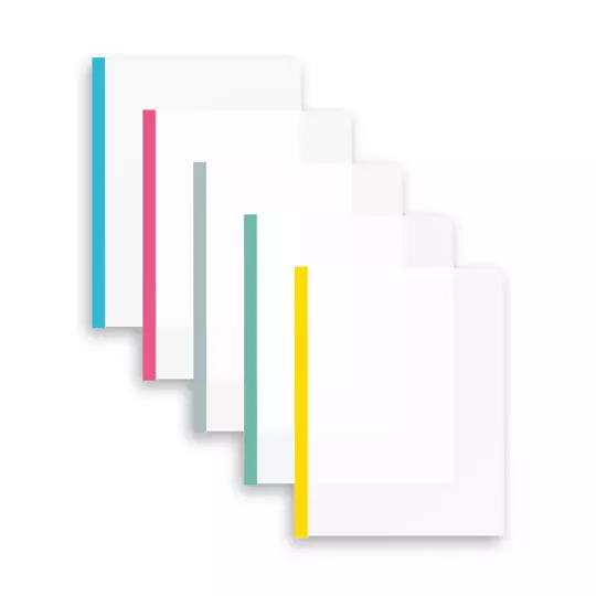 Folder de propileno con costilla Fortec carta con 5 piezas