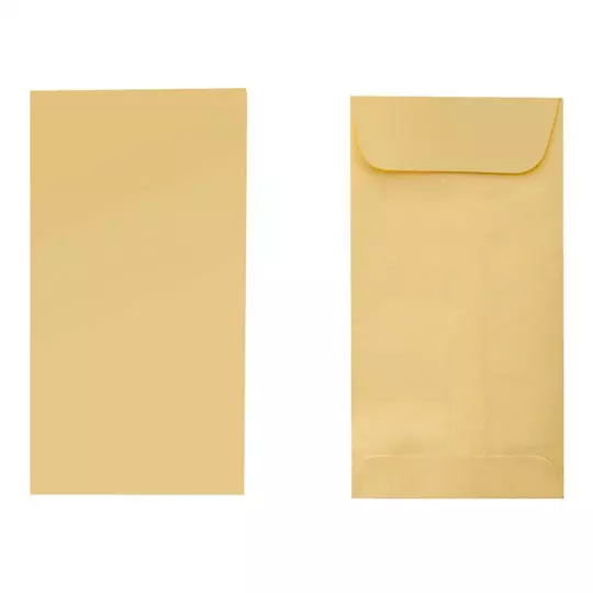 Sobre coin No. 5 manila engomado Fortec caja con 100 piezas