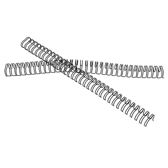 ARILLO METALICO TWIN LOOP COLOR NEGRO DE1/2 PULGADAS, CAJA CON 20 PIEZAS