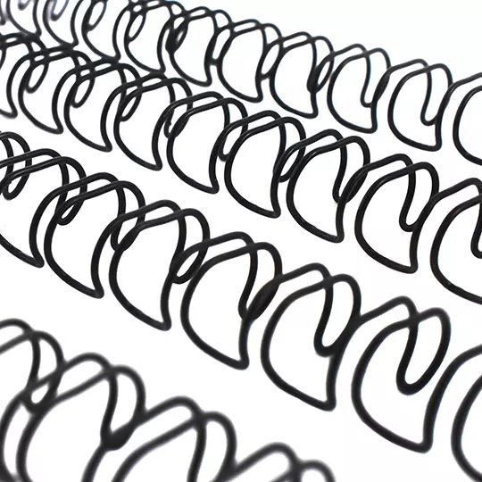 ARILLO METALICO TWIN LOOP COLOR NEGRO DE1/4 PULGADAS, CAJA CON 100 PIEZAS
