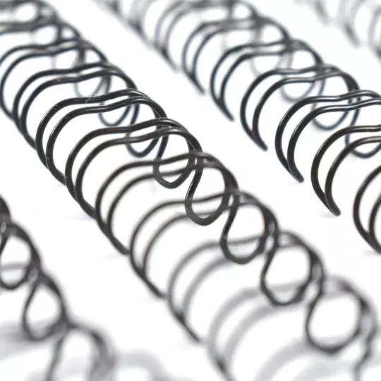 ARILLO METALICO TWIN LOOP COLOR NEGRO 7/16 PULGADAS, CAJA CON 100 PIEZAS