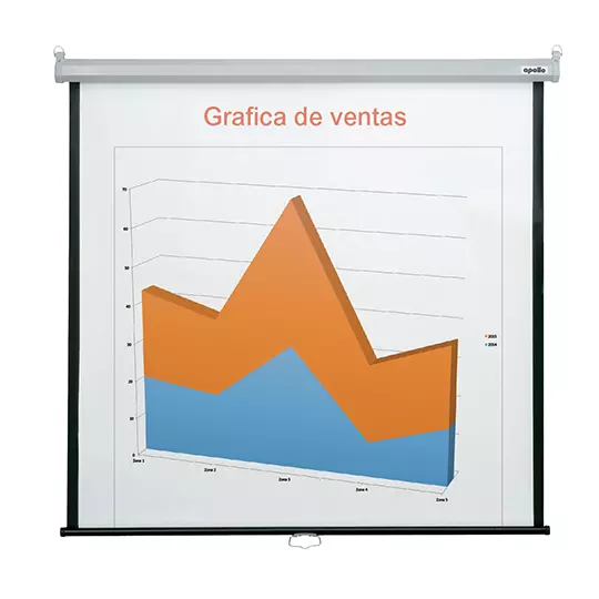 Pantalla de proyección de pared GBC 70" pantalla de pared manual