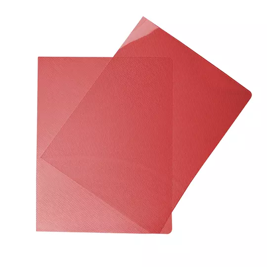 Cubierta plástica tamaño carta GBPlak rayada GBC color rojo