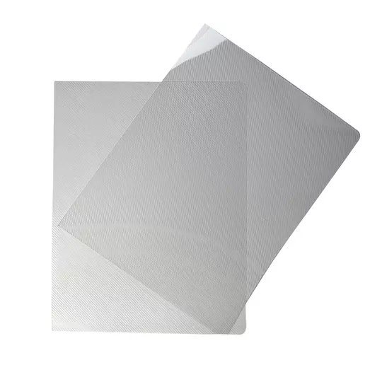 Cubierta plástica tamaño carta GBPlak rayada GBC transparente