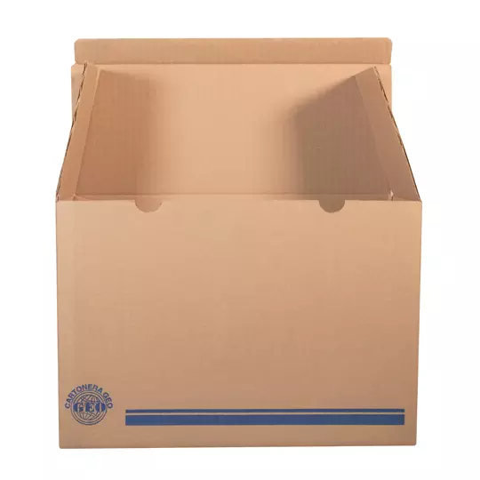 Caja tipo galletera GEO kraft archivo histórico