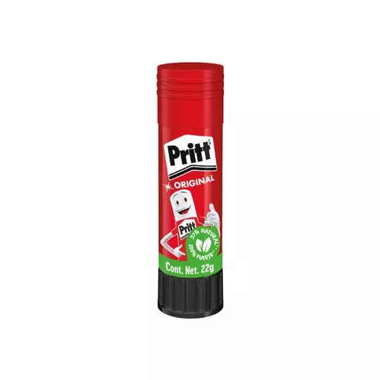 Lápiz adhesivo Pritt en barra de 22 grs charola con 6 piezas