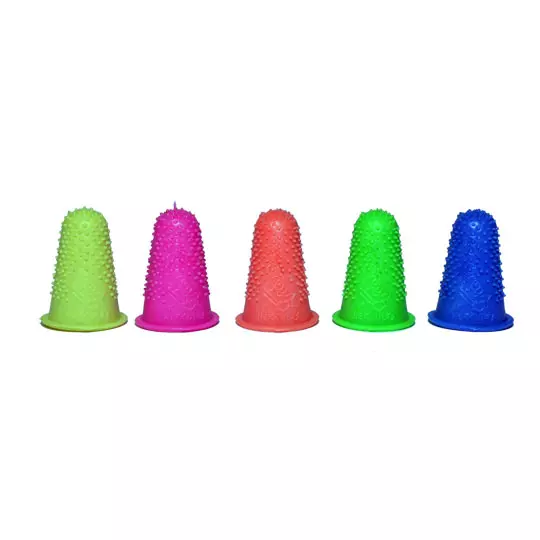 Dedal Hercules de hule no. 11 colores surtidos. bolsa con 20 piezas