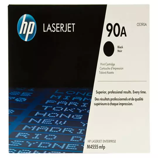 Cartucho de tóner negro HP 90a.