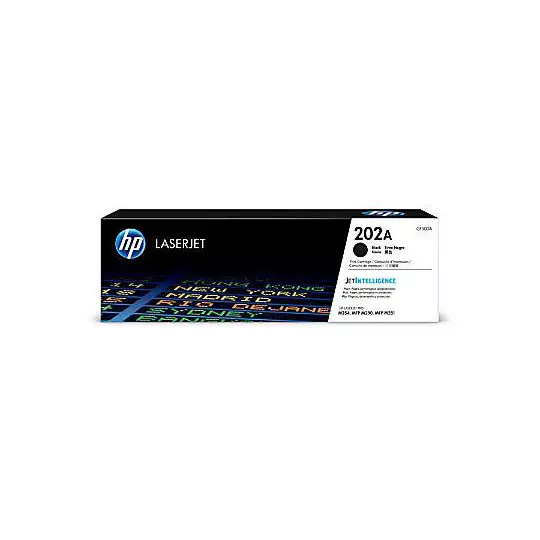 Cartucho de tóner negro HP 202a.