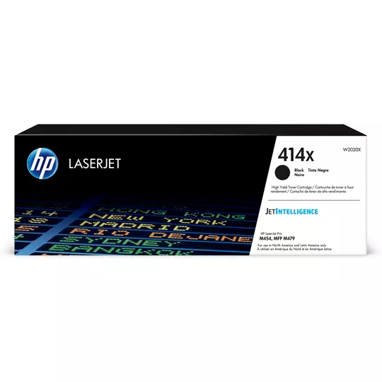 HP 414x black laserjet toner cartridge.