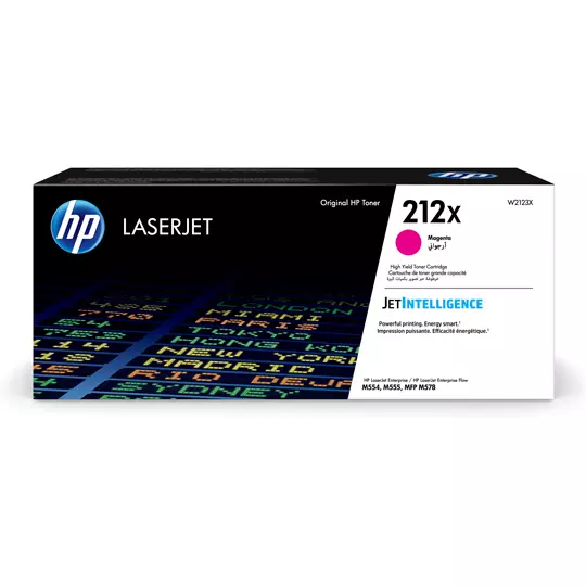 Cartucho de toner magenta HP 212x. 