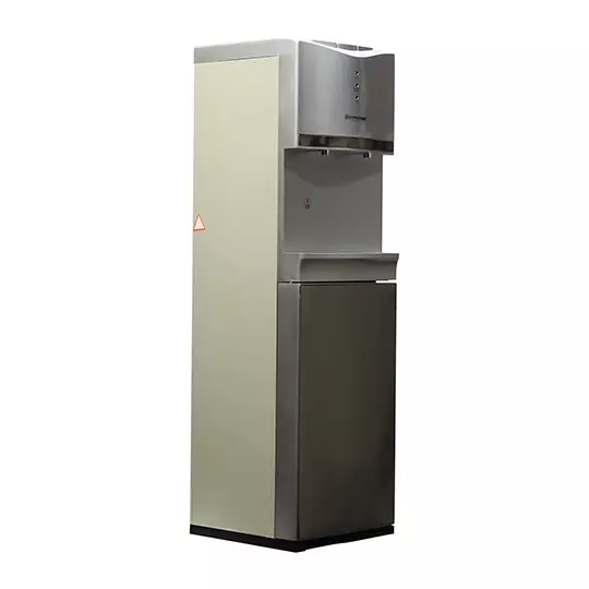 Dispensador termoelectrico de agua BRIGHTWATER, color blanco con plateado