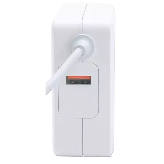 LM-Cargador de energía PD con cable USB-C integrado 60 W blanco