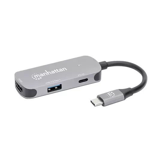 DOCKING USB-C 3 PTOS HDMI/USB-A/USB-C MANHATTAN