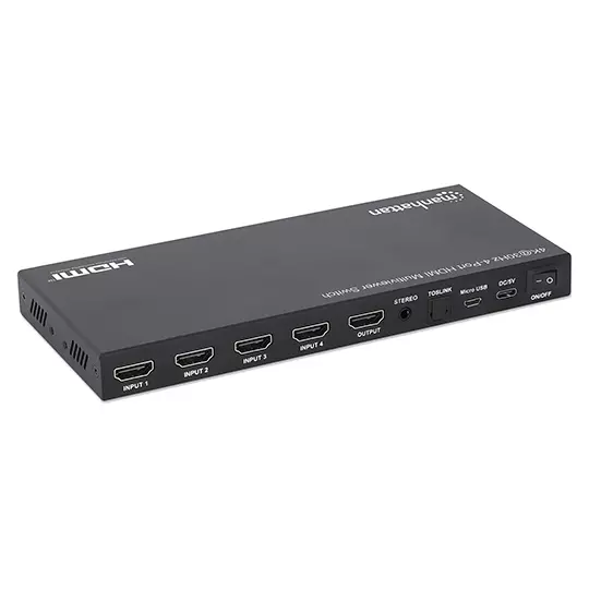 Switch multiviewer HDMI de 4 puertos 4K.