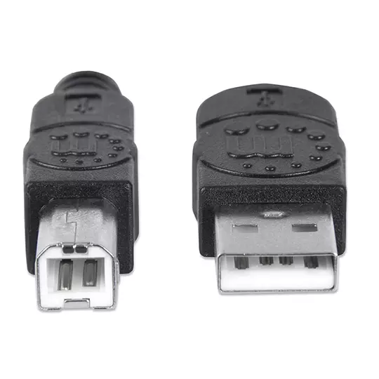 Cable USB v2.0 a-b  5.0 m, Negro Manhattan