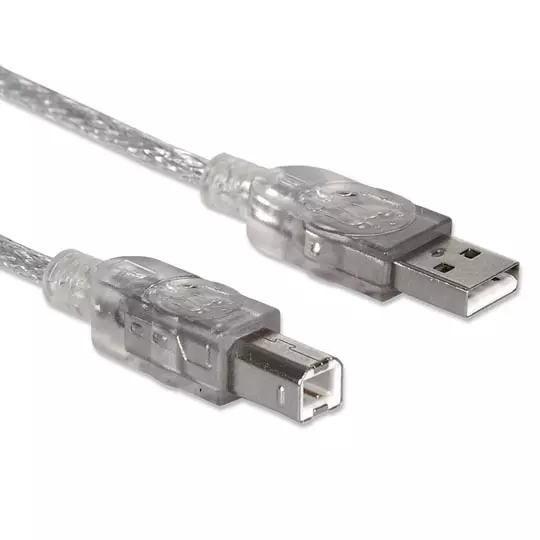 Cable Manhattan USB a-b v2.0 3.0m pla.