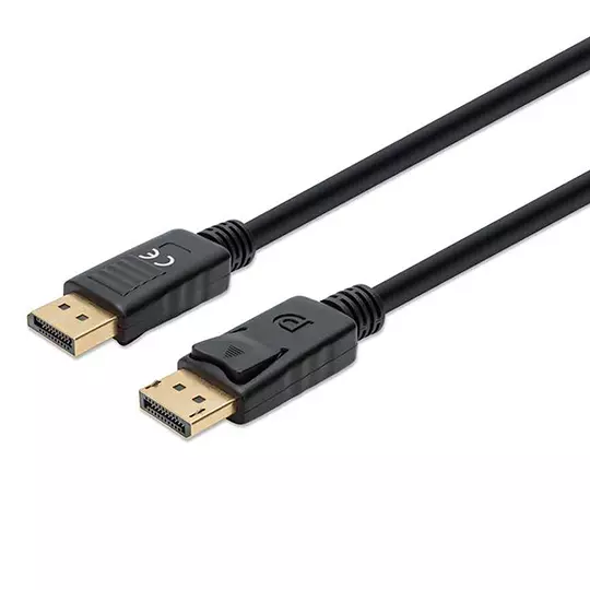Cable Manhattan DisplayPort 1.4 Macho a Macho 8K 60Hz 1 Metro Negro