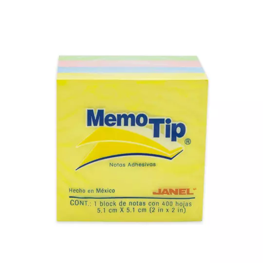 Notas adhesivas Mini Memo Tip pastel 2x2pulg 1 block con 400 hojas