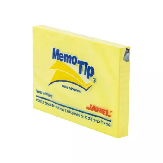 Notas adhesivas Memo Tip amarillo 2x3 pulg 1 block con 100 hojas