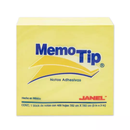 Notas Adhesivas Memo Tip amarillo 3x3 pulg 1 block con 400 hojas
