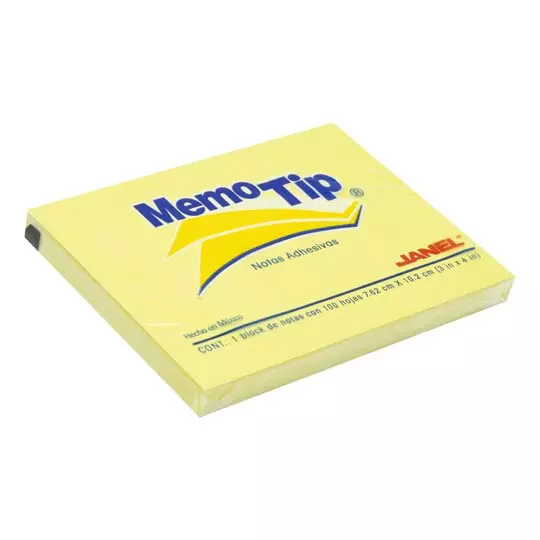 Notas Adhesivas Memo Tip amarillo 3x4 pulg 1 blocj con 100 hojas
