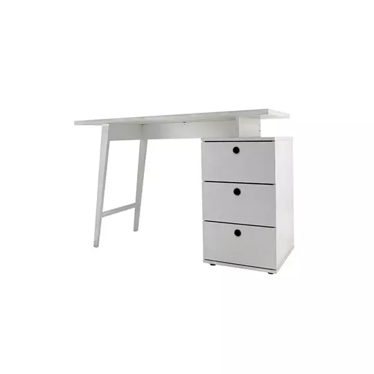 Escritorio MUNDO IN mod. Milano con almacenamiento en color blanco