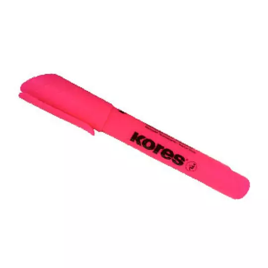 LM-Resaltador High liner plus Kores, caja 12 pz Rosa.