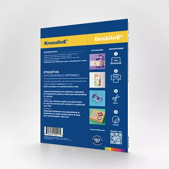 Etiqueta laser Kronaline ETQ025 tamaño carta  paquete con 25 hojas