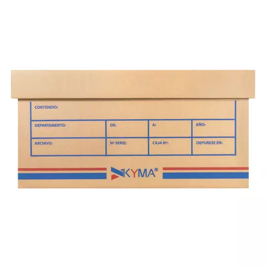 Caja de archivo de cartón KYMA para archivo oficio 1 pieza 49.5x35.3x25.3cm