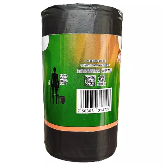 Bolsa chica ANGUIPLAST, rollo con 30 bolsas de calibre 100 Medidas de 43x51 cm