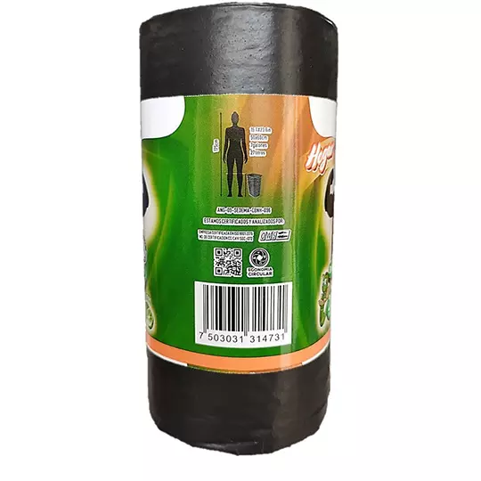 Bolsa mediana ANGUIPLAST, rollo con 20 bolsas de calibre 120 Medidas de 50x60 cm