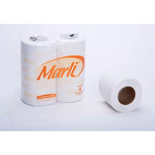 Papel Higiénico blanco Marli, colchon c/24 paq. 195 hjs dobles