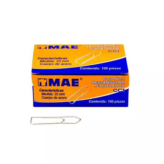 Clip rectangular no. 1 mae.