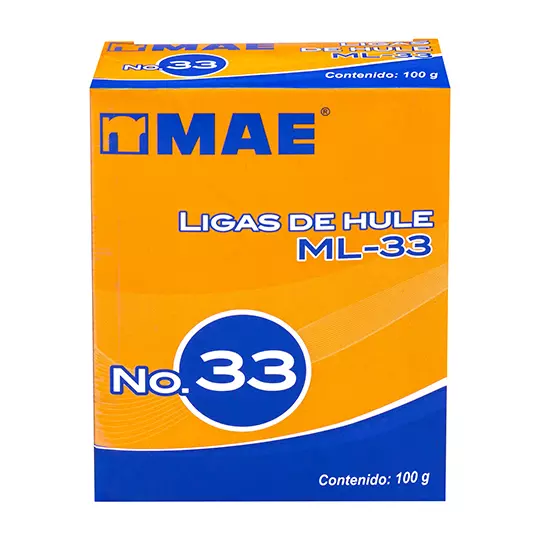 Liga de hule mae no. 33 caja con 100grs.